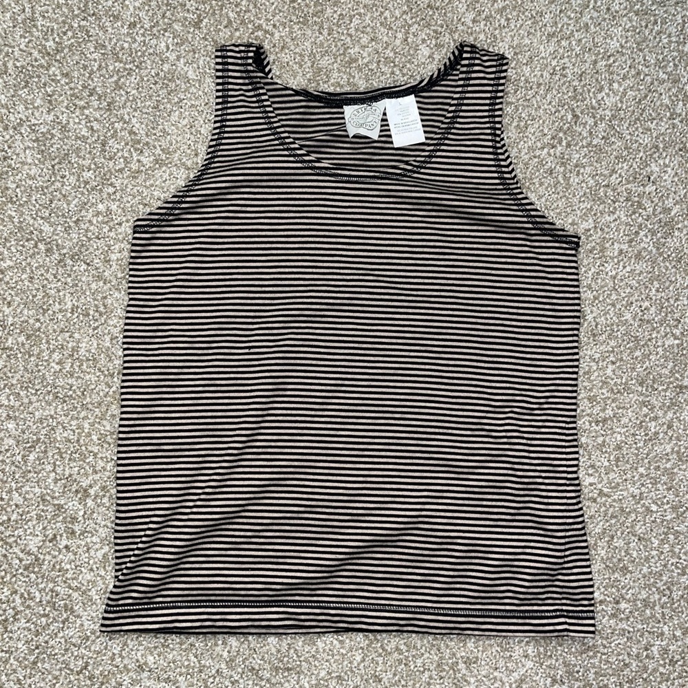 Ericka & Company - Black & tan striped tank